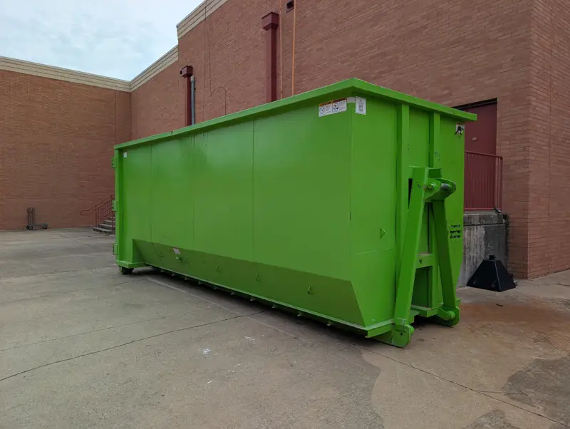 30-yard roll-off dumpster at a commercial job site